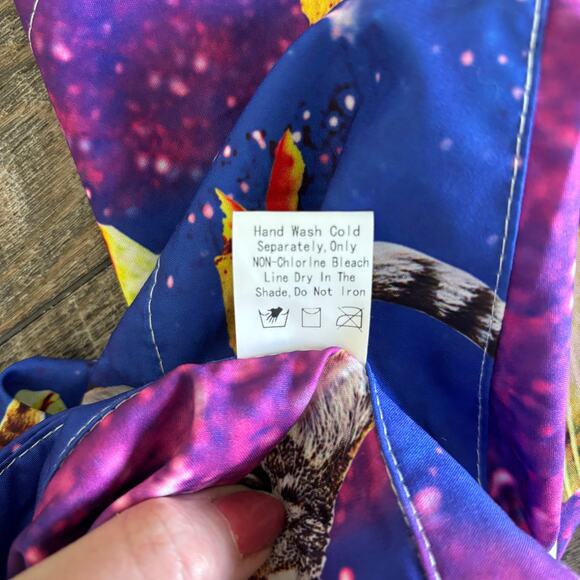 Cat & Taco Galaxy Print Button-Up Shirt Unisex L - Picture 5 of 7